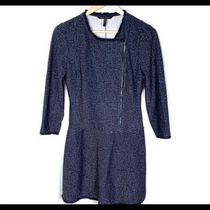 BCBGMaxazria zippered long sleeve A-line dress